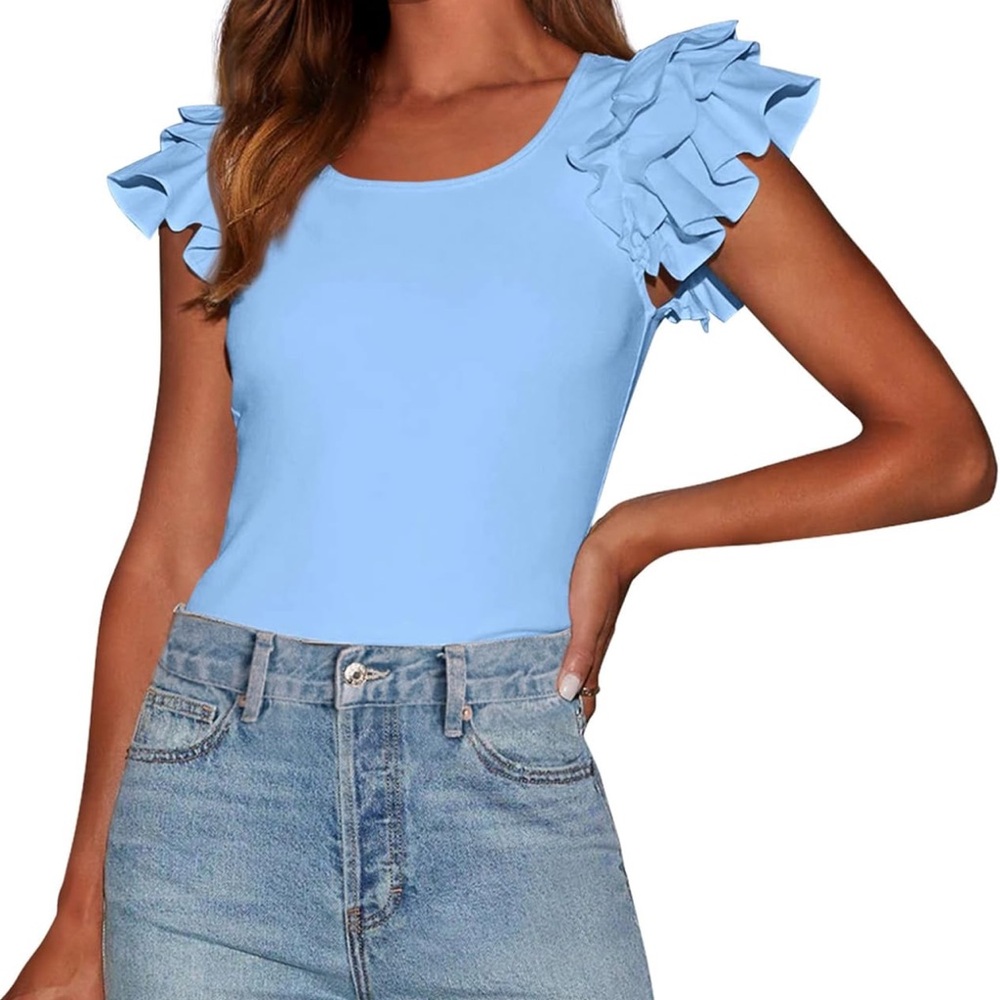 Romantic Ruffle Sleeve Tank Top